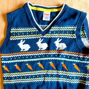 Gymboree Easter Bunny sweater  Vest 5T